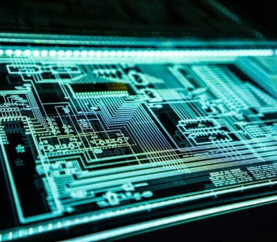 teal LED panel