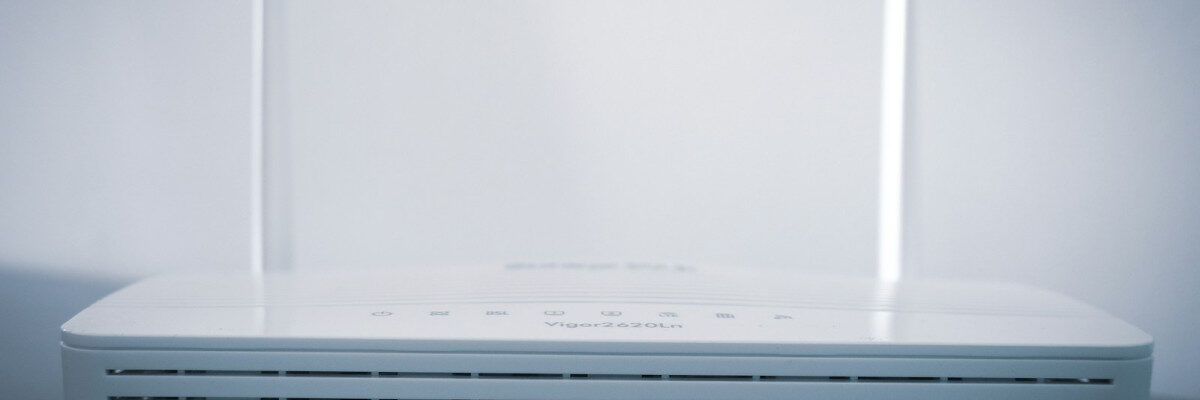 white router on black table
