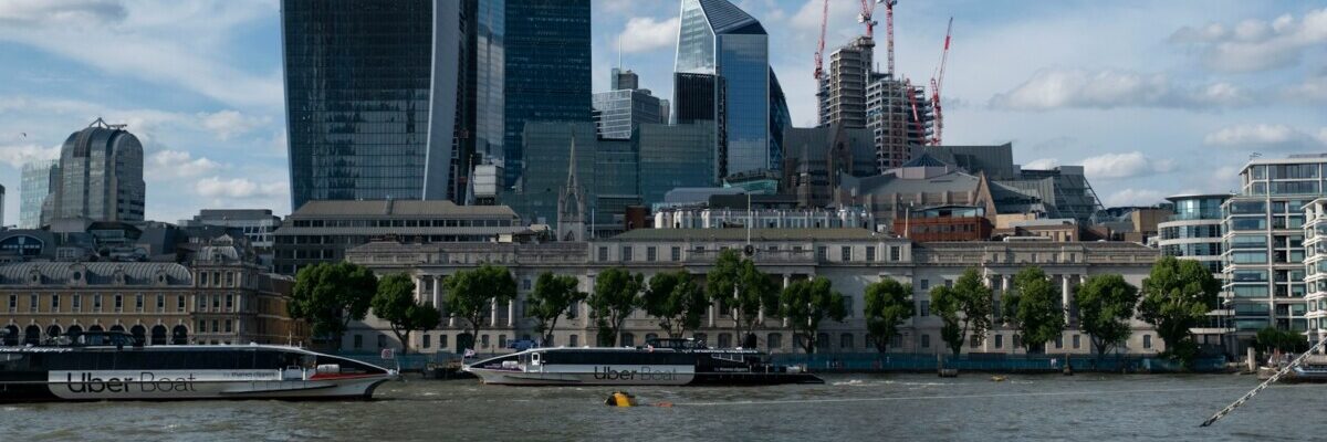 A view of the city of london from across the river