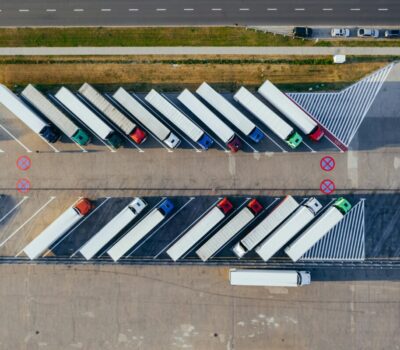 parked trucks