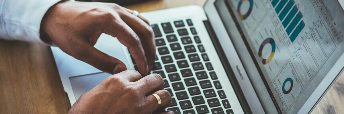 person using MacBook Air