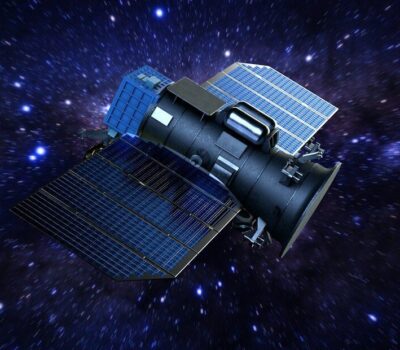 an artist's rendering of a satellite in space